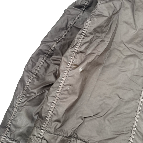 Stone Island 2015 Brown Mussola Gommata Shearling Flight Jacket - XL