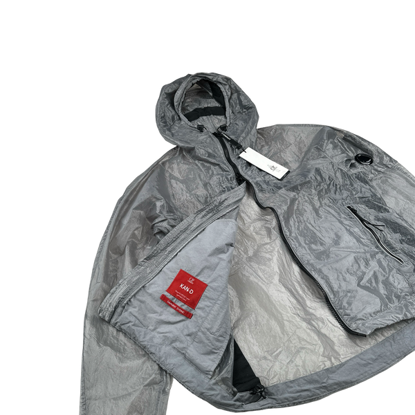CP Company Grey Garment Dyed Nylon Kan D Shell Jacket - Small