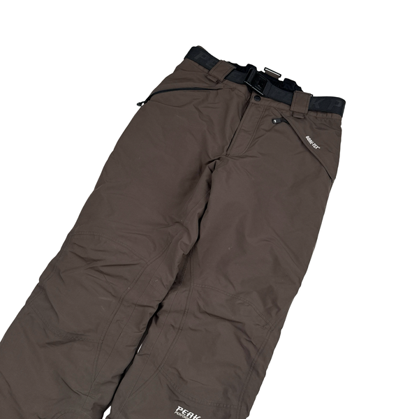 Peak Performance Brown Gore-Tex Fleece Lined Ski Trousers - Medium