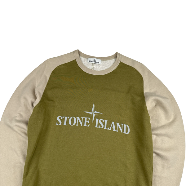 Stone Island 2015 Reflective Spellout Navy/Purple Cotton Crewneck - Medium