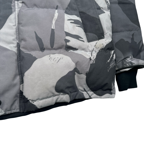 Canada Goose Grey Camo Premium Down Carson Coyote Fur Parka Jacket - Large