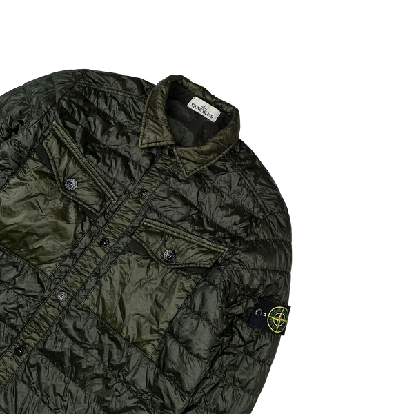 Stone Island 2015 Dark Green Down Filled Overshirt - Large