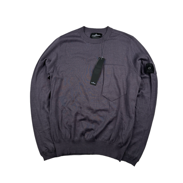 Stone Island 2018 Dark Plum Shadow Project Knitted Crewneck - Small