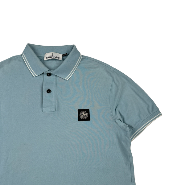Stone Island 2018 Baby Blue Polo Shirt - Large