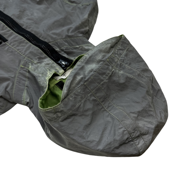 Stone Island 2017 Green Garment Dyed Plated Reflective Mussola Jacket - XL