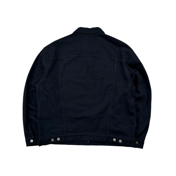 Stone Island x Supreme 2023 Navy Bull Denim TC Jacket - Large