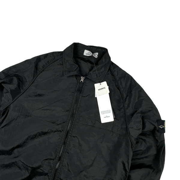 Stone Island 2022 Black Nylon Metal Overshirt - Medium