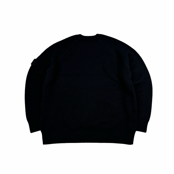 Stone Island 2025 Ghost Black Cashmere Crewneck Knit Jumper - 3XL