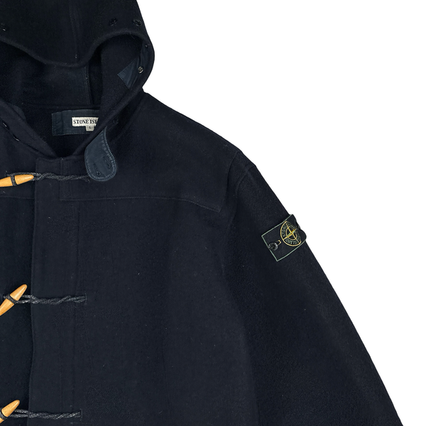 Stone Island Green Edge Vintage Wool Duffle Coat - Large