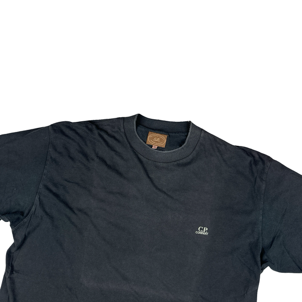 CP Company Vintage Cotton Black Spellout T Shirt - XL
