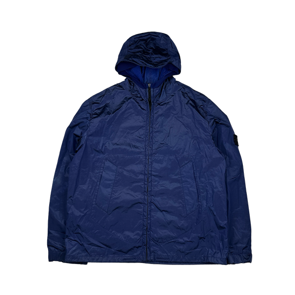 Stone Island 2008 Blue Nylon Metal Shimmer - 3XL