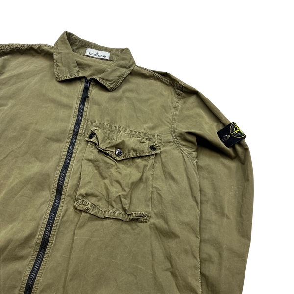 Stone Island 2021 Khaki Cotton Overshirt - XXL