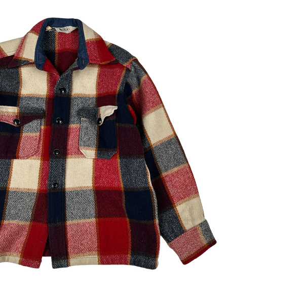 Woolrich Alaskan Heavyweight Checked Button Up Overshirt - Large