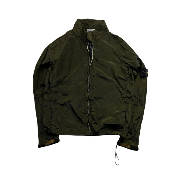 Stone Island 2006 Khaki Nylon Metal Shimmer Jacket - XL