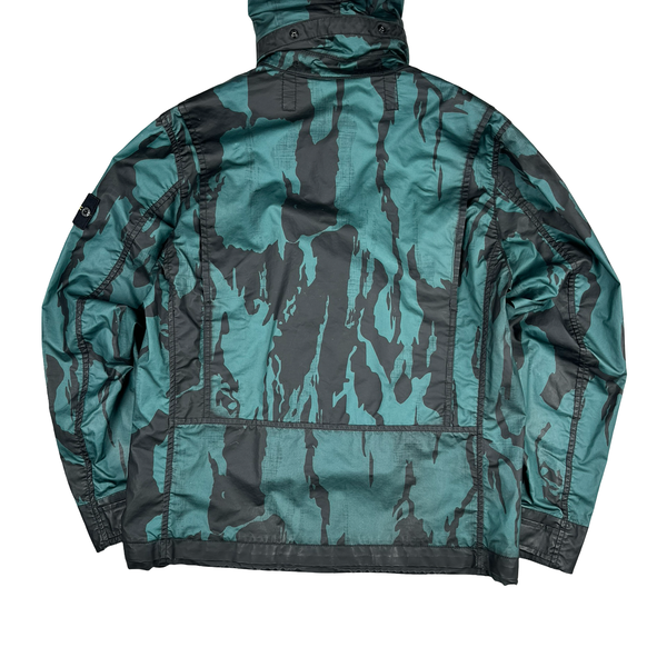 Stone Island 2015 Reverse Colour Process Raso Gommato Flowing Camo Jacket - Medium