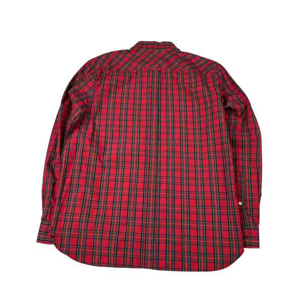 Fred Perry Red Tartan Buttoned Shirt - Large