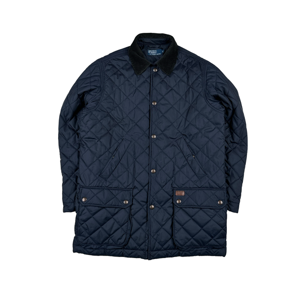 Ralph Lauren Navy Diamond Quilted Jacket - Small