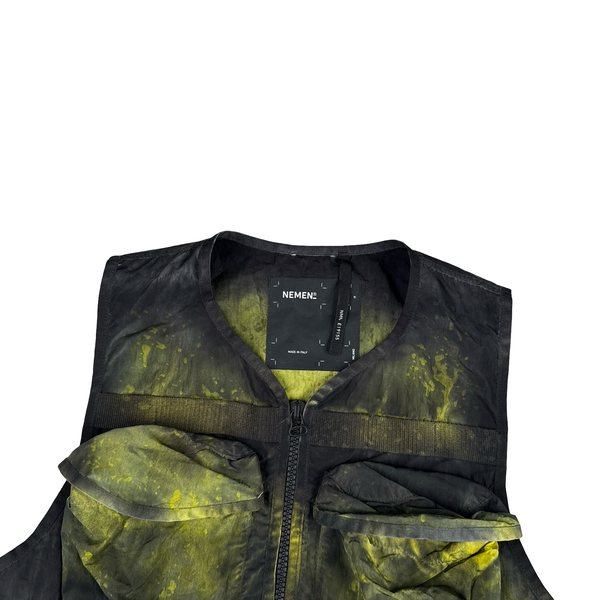 Nemen Tie Dye Adjustable Multi Pocket Nylon Gilet Jacket - Large