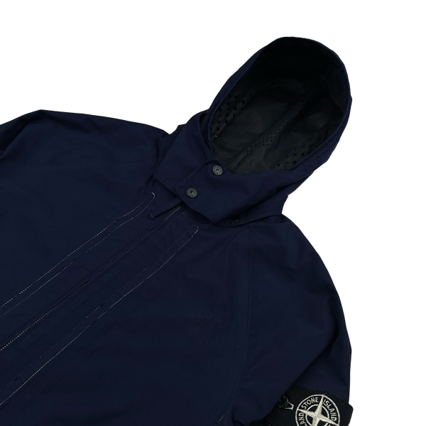 Stone Island 2016 Navy Tank Shield Multi Layer Hooded Jacket - Small