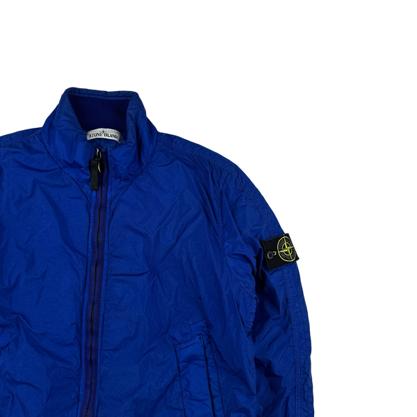 Stone Island 2015 Blue Crinkle Reps Padded Bomber Jacket - Large