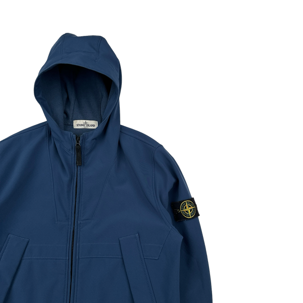 Stone Island 2013 Blue Soft Shell R Jacket - Large
