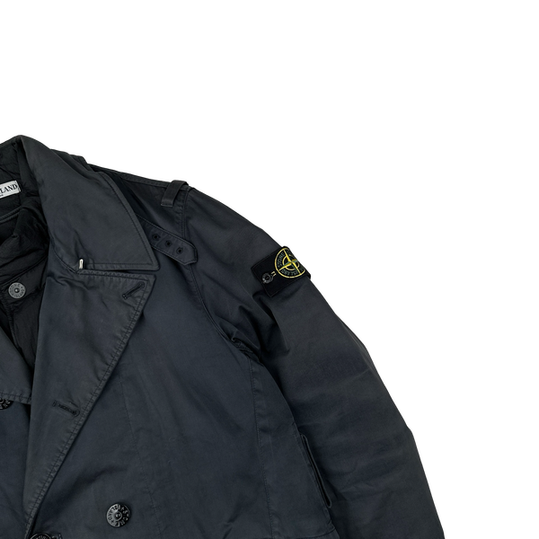 Stone Island 2010 Navy Raso Gommato Down Lined Jacket - Large
