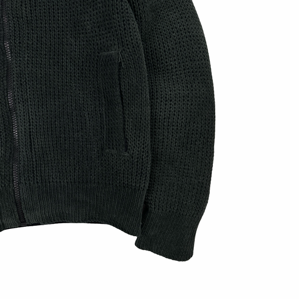 Stone Island Green President Knit Down Bomber Jacket - Medium