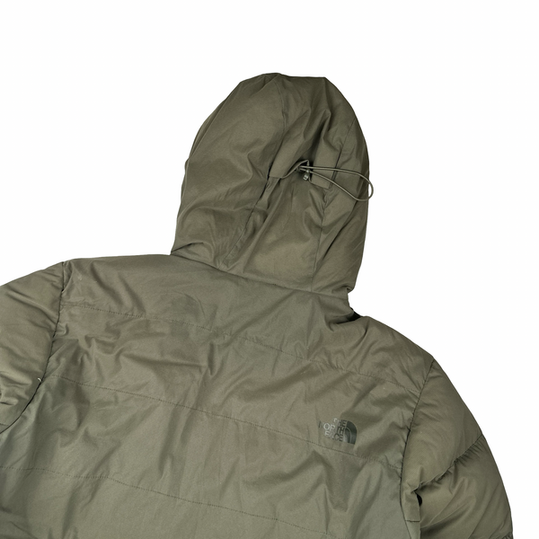 North Face Khaki 800 Pro Down Hooded Puffer Jacket - Large