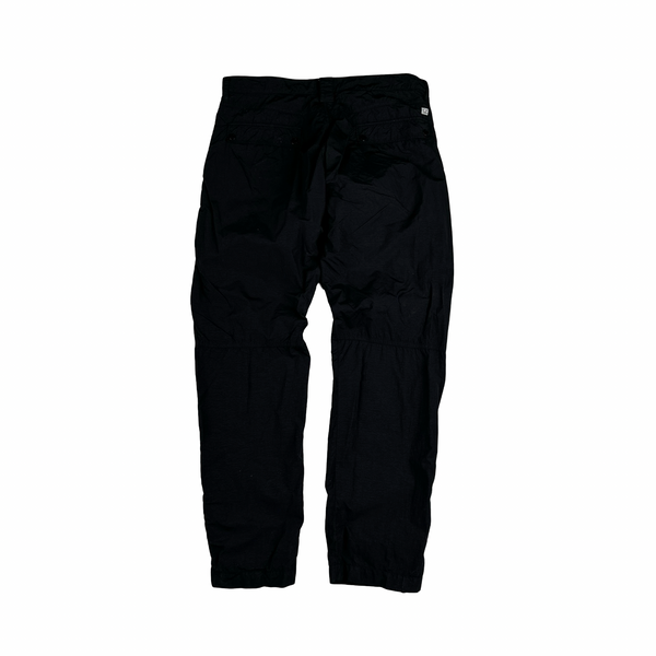 CP Company Metropolis Black Nylon Spellout Cargo Trousers - Medium