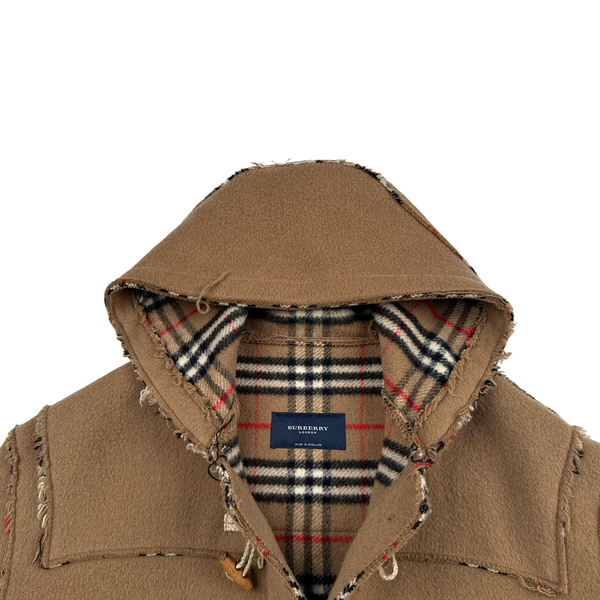 Burberry Lana Wool Blend Hooded Duffle Coat - XL