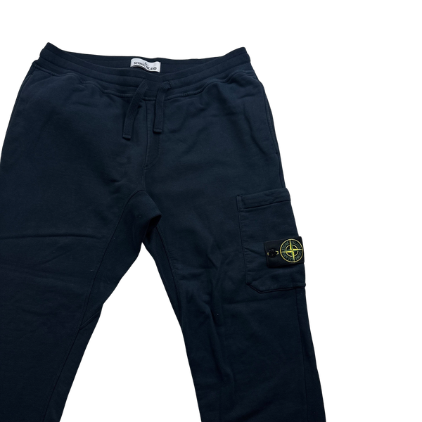 Stone Island Navy Cotton Tracksuit Bottoms - Large