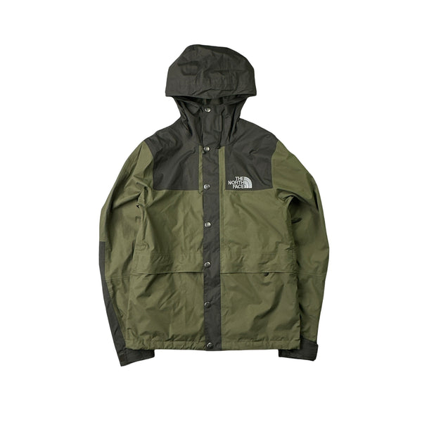 North Face Hyvent Green Colour Block Waterproof Rain Jacket - Small