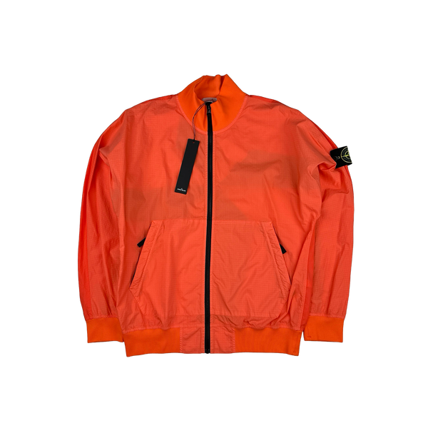 Stone Island 2022 Neon Coral Nylon Metal Rip Stop Short Set - Small