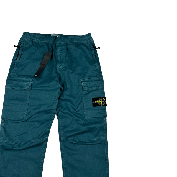 Stone Island 2023 RE T Sea Green Cargo Trousers - 33"