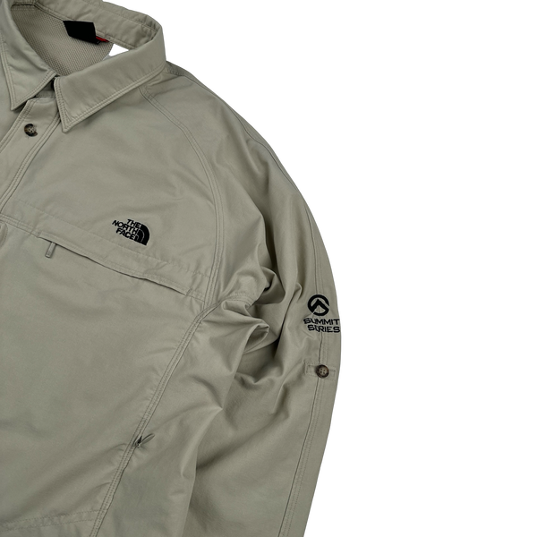 North Face Summit Series Cream Lightweight Soft Shell Overshirt - XL