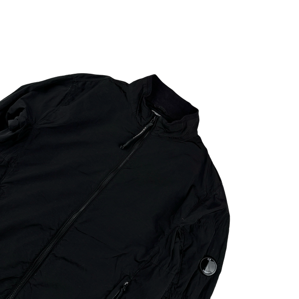 CP Company Black Chrome Nylon Bomber Jacket - Medium