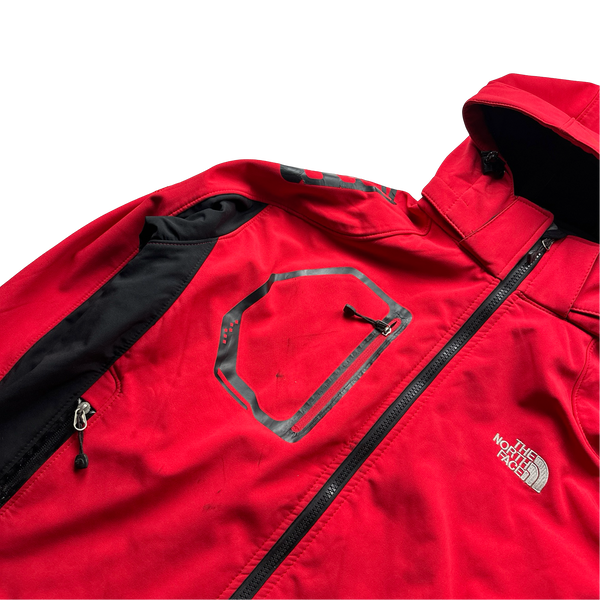 North Face Summit Series Red Waterproof Softshell Gore-Tex Hooded Jacket - Medium