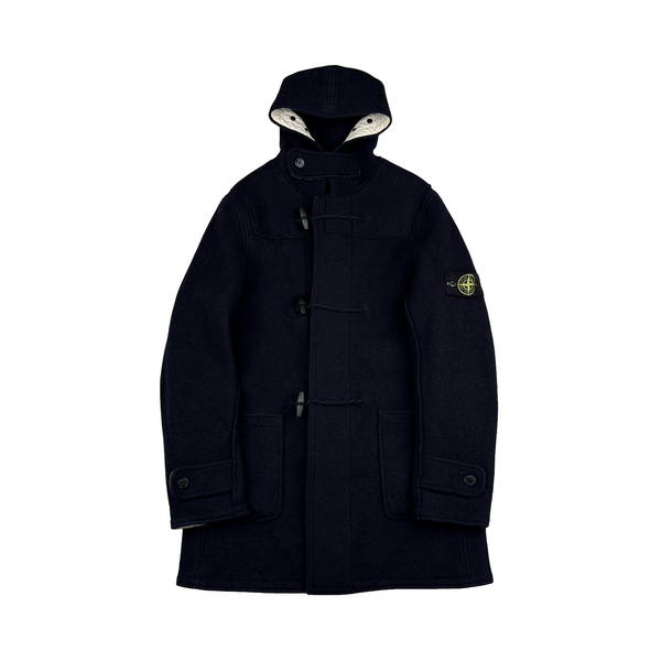 Stone Island 2010 Navy Thick Wool Pea Coat - Large