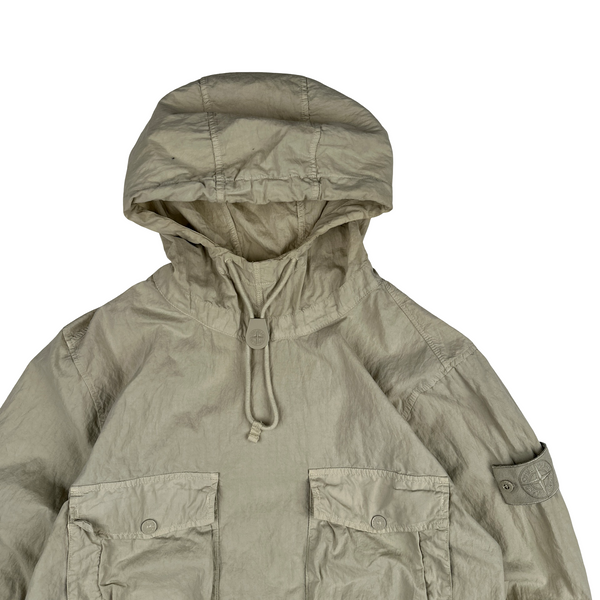 Stone Island 2019 Beige Ghost Piece Cotton Resin Smock - Small