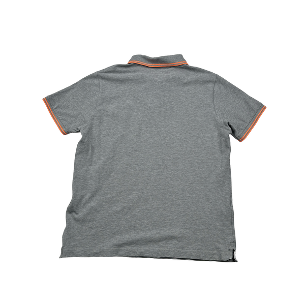 Stone Island 2018 Grey Orange Piped Polo Shirt - Medium