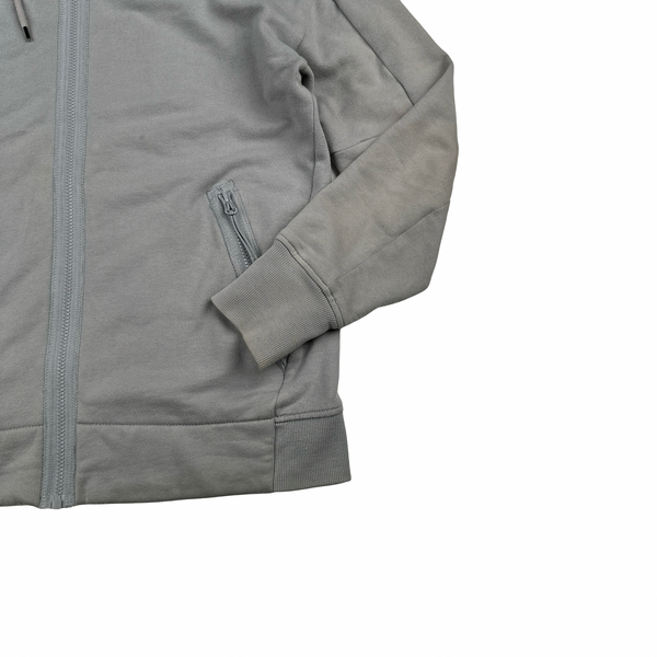 CP Company Grey Cotton Goggle Hoodie - Medium