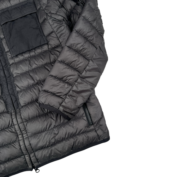 Stone Island 2018 Charcoal Micro Yarn Down Puffer Overshirt - Medium