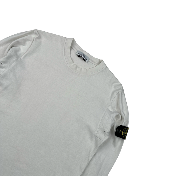 Stone Island 2018 White Cotton Jumper - Medium