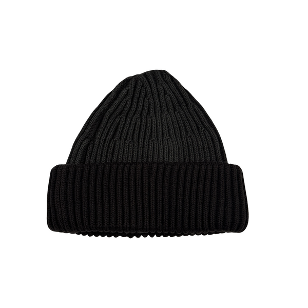 Stone Island Khaki Ribbed Logo Patch Beanie