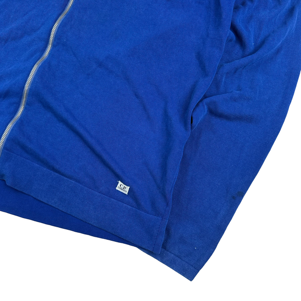 CP Company Blue Re Colour Lightweight Zip Up Jumper - 3XL