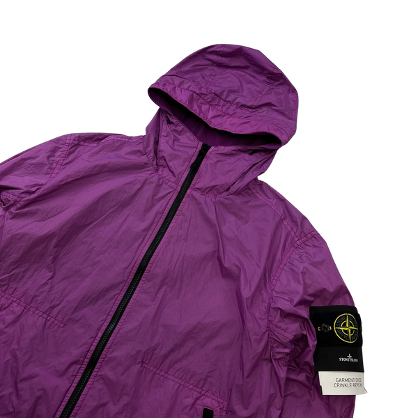 Stone Island 2023 Purple Garment Dyed Crinkle Reps Jacket - Large