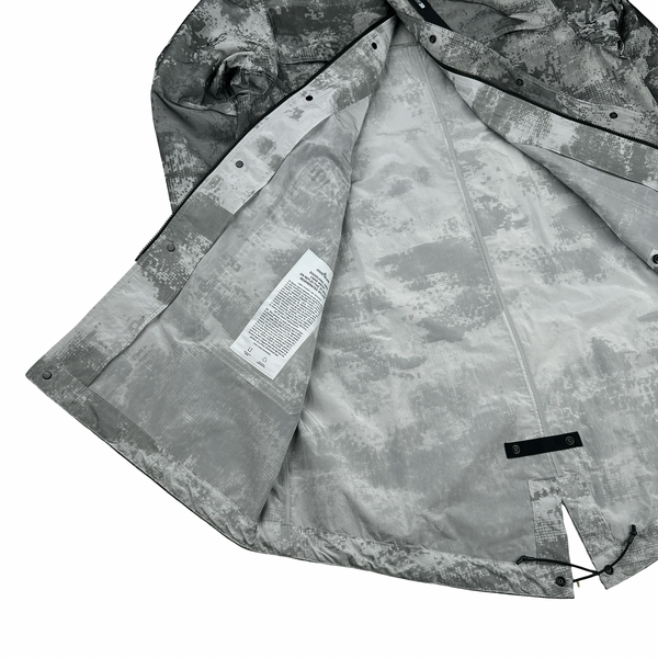 Stone Island 2024 Dissolving Grid Camo Mesh Reflective Nylon Jacket - Medium - Large