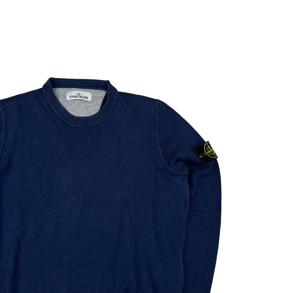 Stone Island Navy Cotton Lightweight Knit - Medium