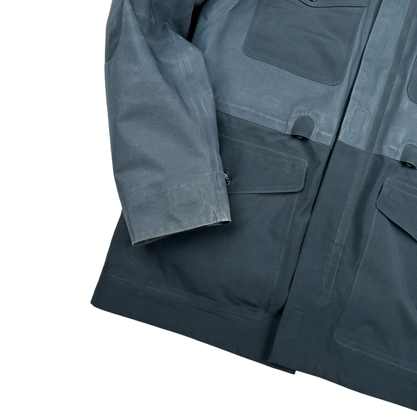 Stone Island 2017 Waterproof Down Lined Navy Ghost Tank Shield Jacket - Large