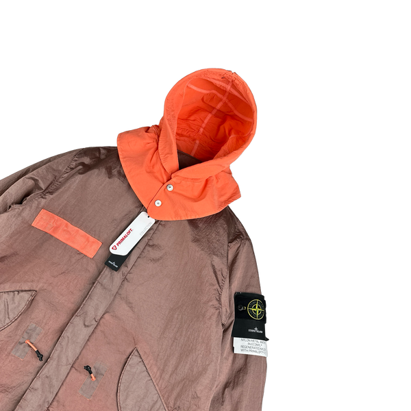 Stone Island 2022 Pink/Orange Nylon Metal Watro Primaloft Parka - Small